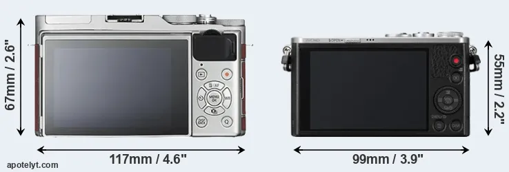 Comparison X-A3 or GM1 rear