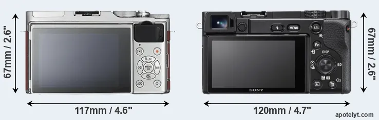 Comparison X-A3 or A6100 rear