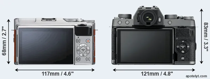 Comparison X-A5 or X-T100 rear