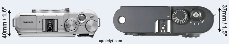 Compare X-A5 versus M8 top