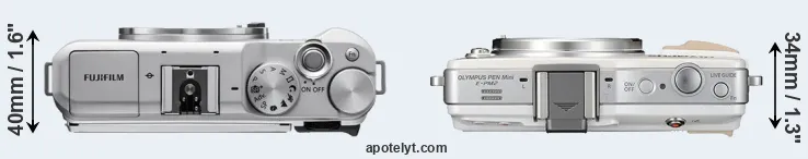 Compare X-A5 versus E-PM2 top