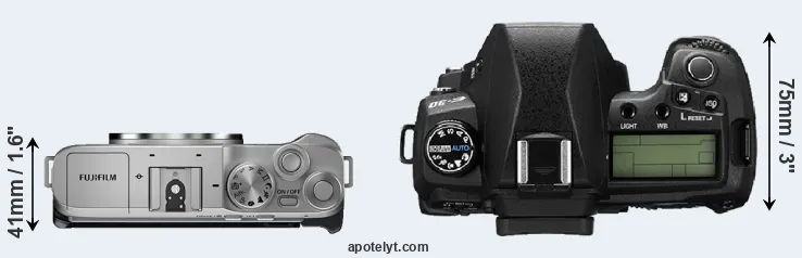 Compare X-A7 versus E-30 top