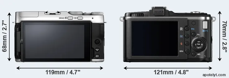 Comparison X-A7 or E-P2 rear