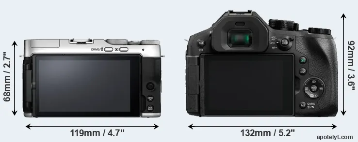 Comparison X-A7 or FZ330 rear
