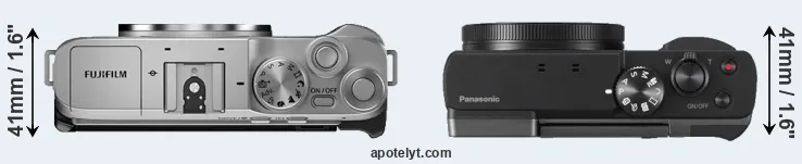 Compare X-A7 versus ZS70 top