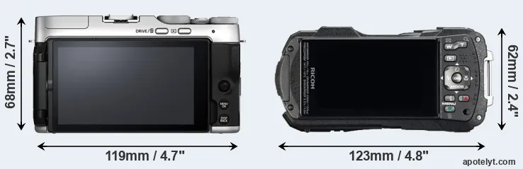 Comparison X-A7 or WG-60 rear