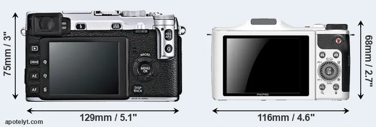 Comparison X-E1 or S-1 rear