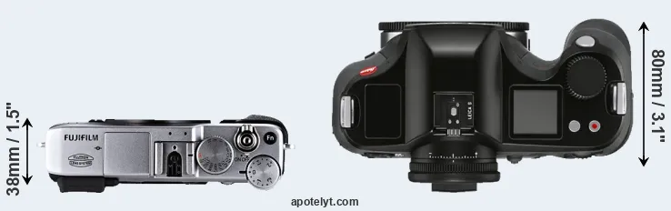 Compare X-E1 versus S3 top