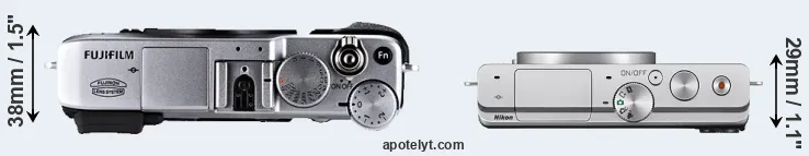 Compare X-E1 versus J4 top