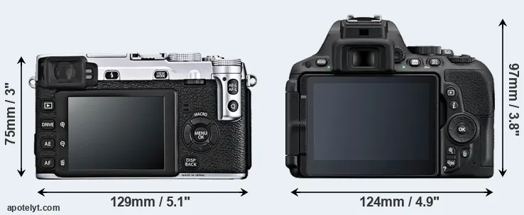 Comparison X-E1 or D5500 rear