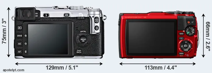Comparison X-E1 or TG-6 rear