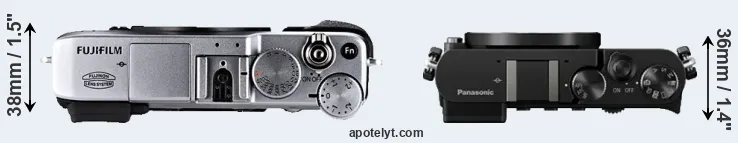 Compare X-E1 versus GM5 top