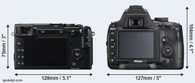 Comparison X-E2 or D5000 rear