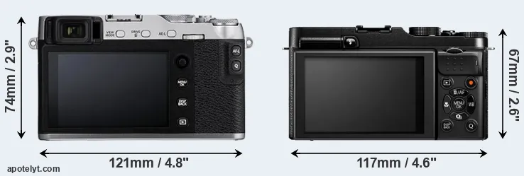 Comparison X-E3 or X-M1 rear