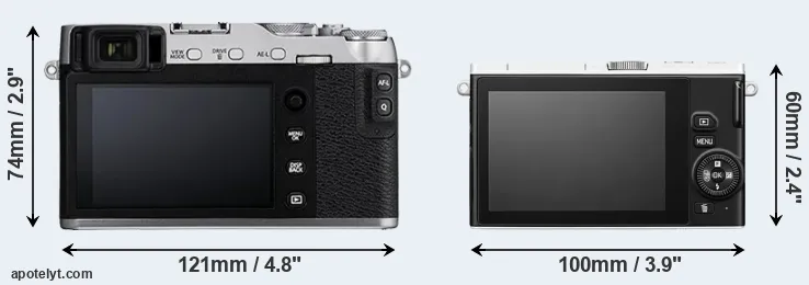 Comparison X-E3 or J4 rear