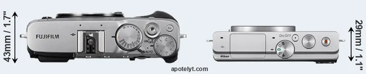 Compare X-E3 versus J4 top