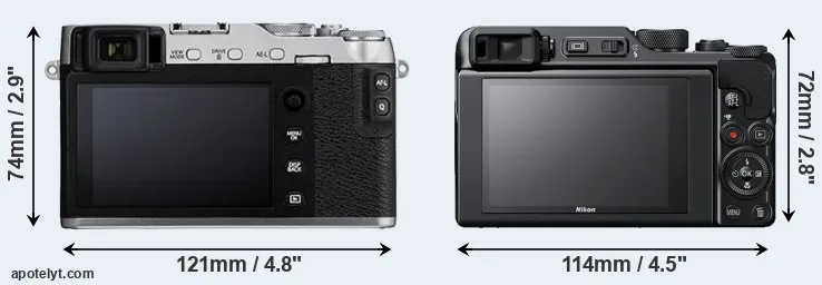 Comparison X-E3 or A1000 rear