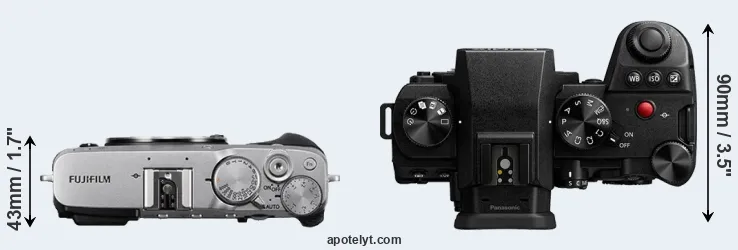 Compare X-E3 versus G9 II top