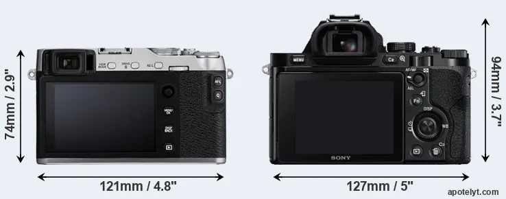 Comparison X-E3 or A7R rear