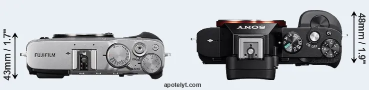 Compare X-E3 versus A7R top