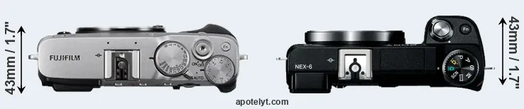 Compare X-E3 versus NEX-6 top