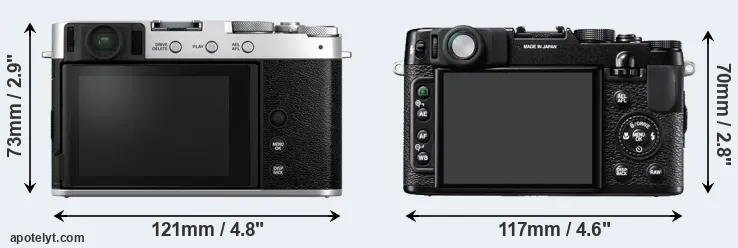 Comparison X-E4 or X10 rear