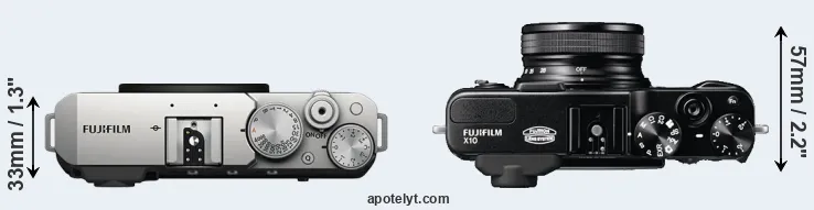Compare X-E4 versus X10 top
