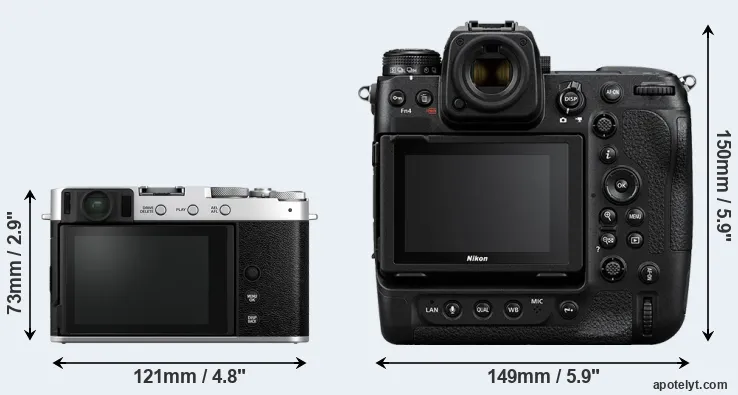 Comparison X-E4 or Z9 rear