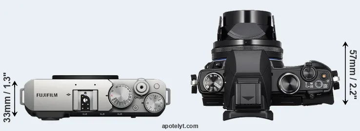 Compare X-E4 versus Stylus 1s top