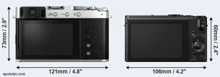 Comparison X-E4 or LX10 rear