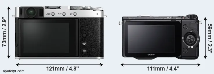 Comparison X-E4 or NEX-5R rear