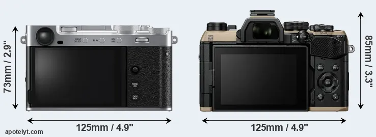 Comparison X-E5 or OM-5 II rear