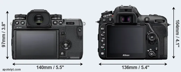 Comparison X-H1 or D7500 rear