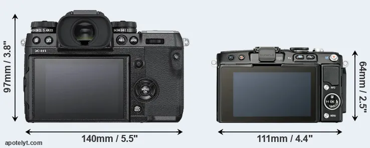 Comparison X-H1 or E-PL5 rear