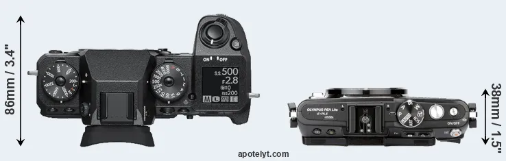 Compare X-H1 versus E-PL5 top