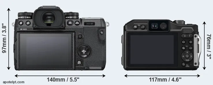 Comparison X-H1 or FT7 rear