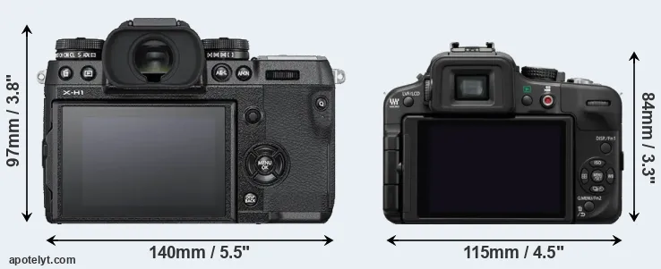Comparison X-H1 or G3 rear