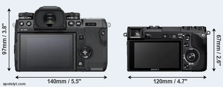 Comparison X-H1 or NEX-7 rear