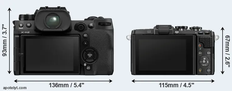 Comparison X-H2 or E-PL7 rear