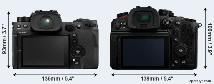 Comparison X-H2 or GH6 rear