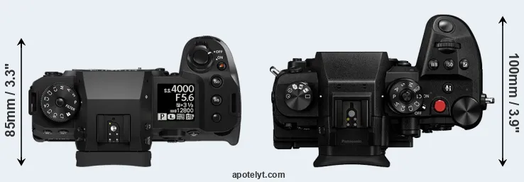 Compare X-H2 versus GH6 top