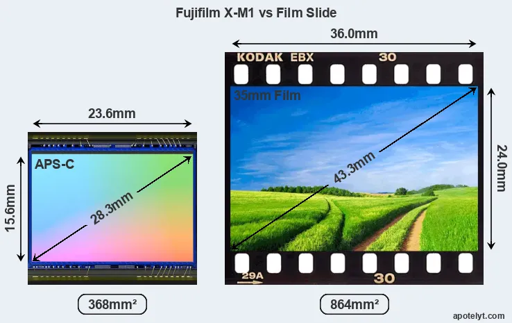 Fujifilm X-M1 and Credit Card sensor measures