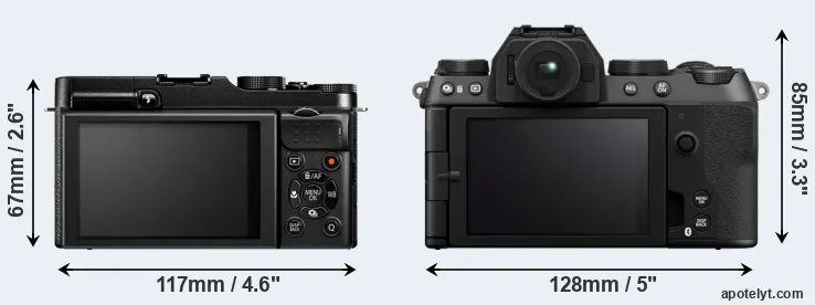 Comparison X-M1 or X-S20 rear