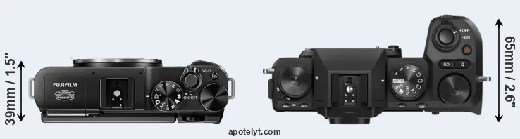 Compare X-M1 versus X-S20 top