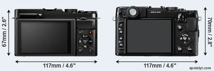 Comparison X-M1 or X10 rear