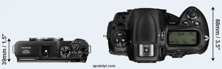 Compare X-M1 versus D3 top