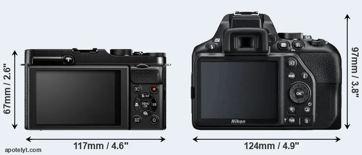 Comparison X-M1 or D3500 rear
