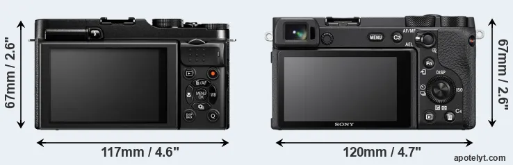 Comparison X-M1 or A6600 rear