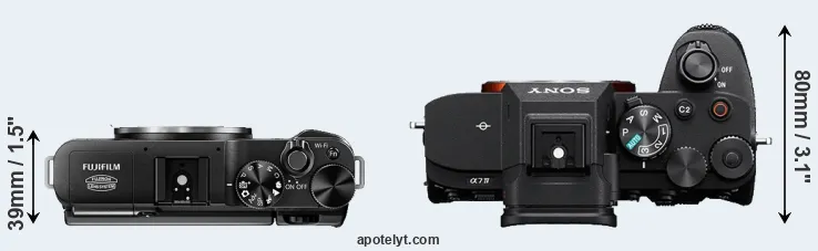 Compare X-M1 versus A7 IV top