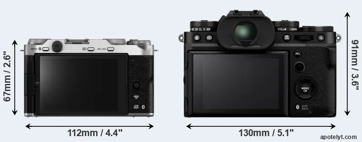 Comparison X-M5 or X-T5 rear